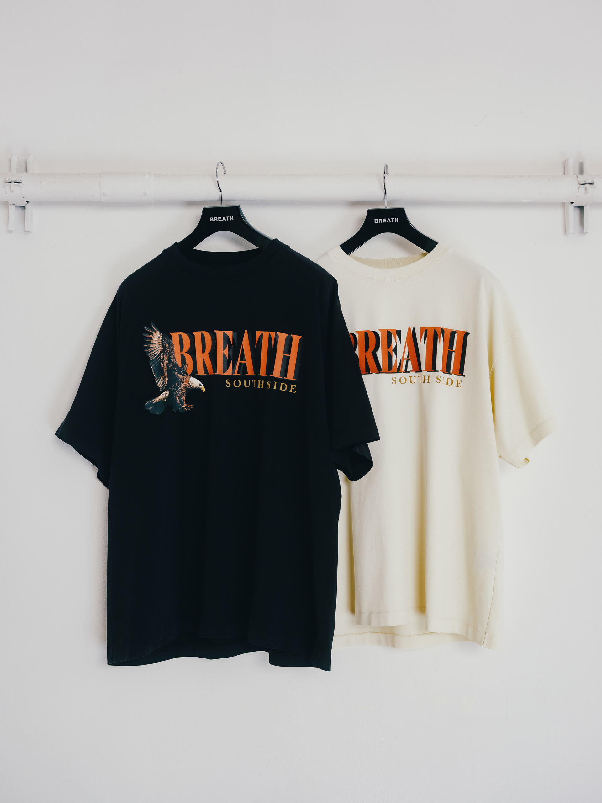 BREATH MOTOR EAGLE LOGO TEE / BLK