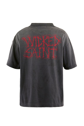 SS TEE/HOLY SAINT / BLK