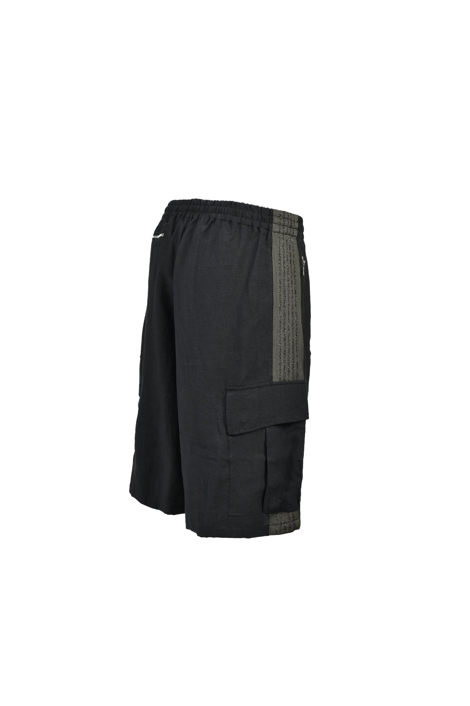 H.D. TRACK SHORT - BDU / COTTON LINEN ( 20TH EXCLUSIVE) / BLK