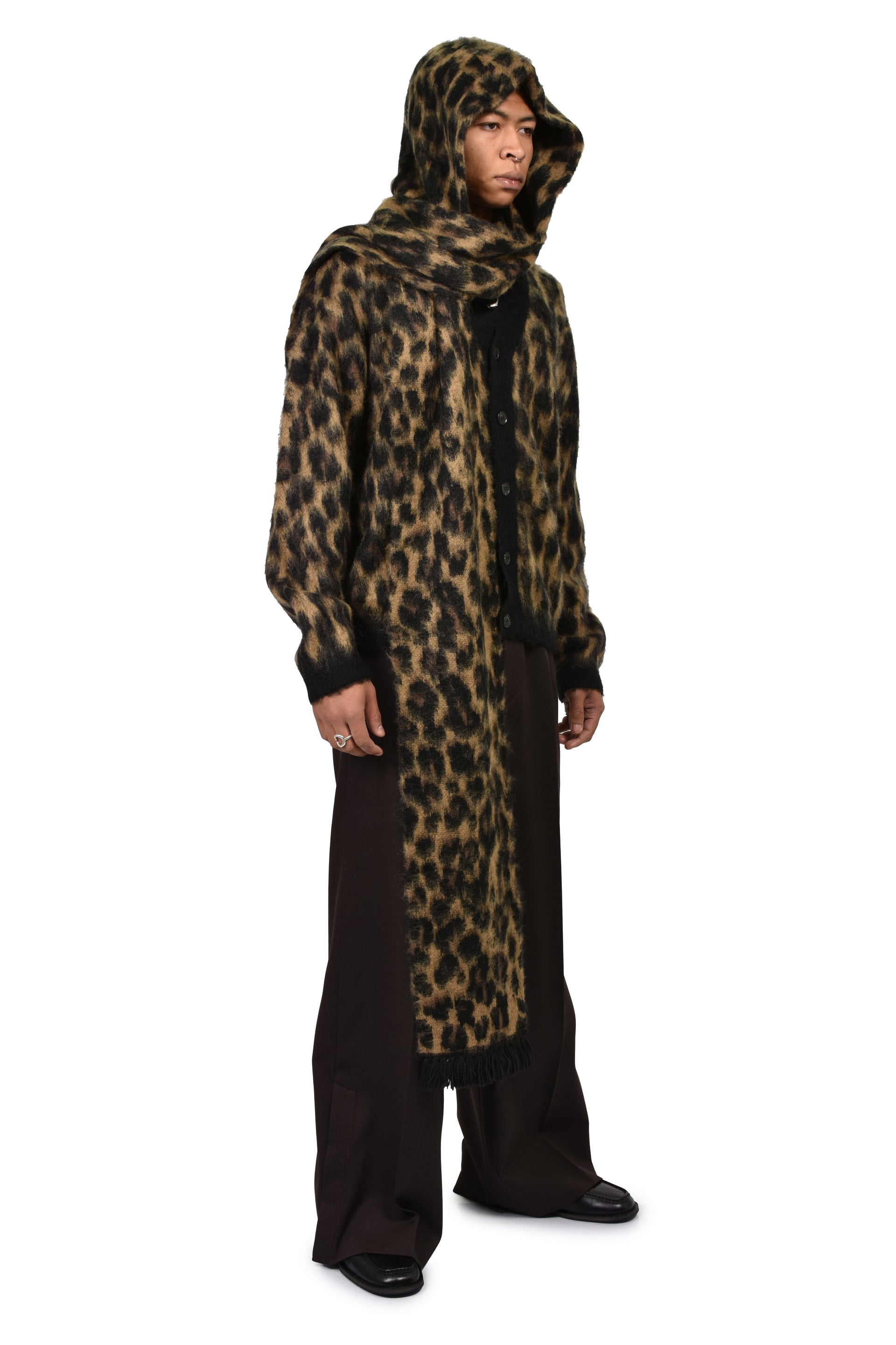 HOODED SCARF / LEOPARD