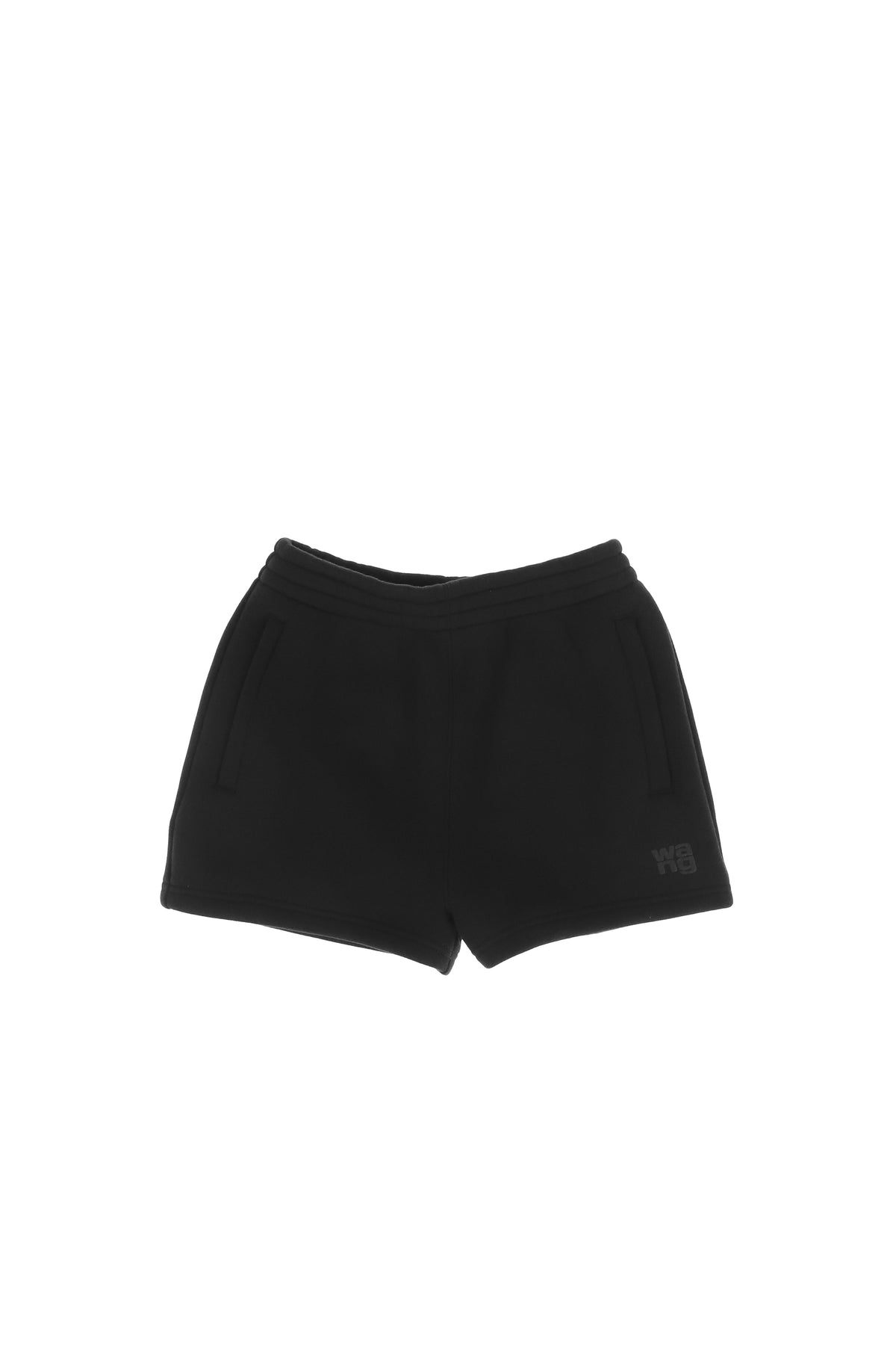 ESSENTIAL TERRY SWEATSHORT WITH PUFF PAINT LOGO / BLK