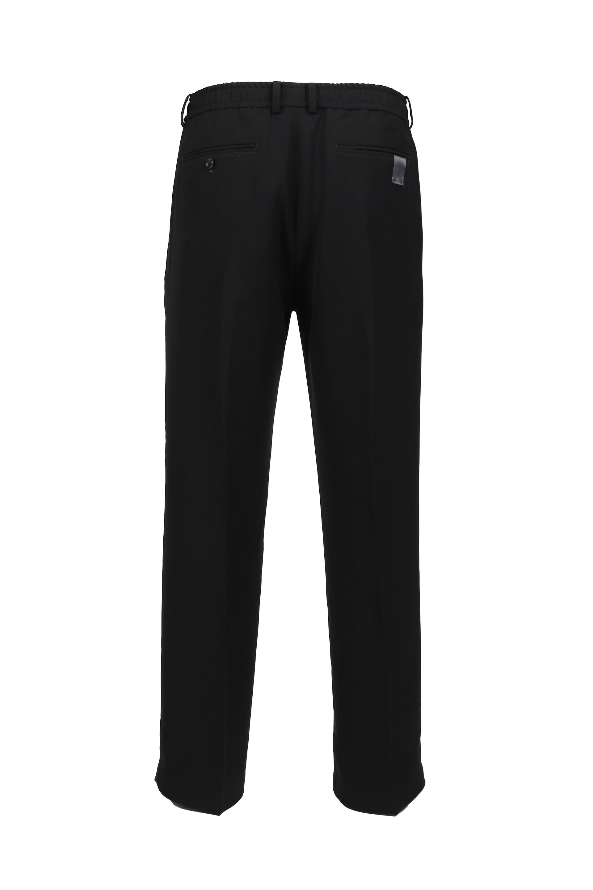 WIDE TAPERED EASY SLACKS / BLK