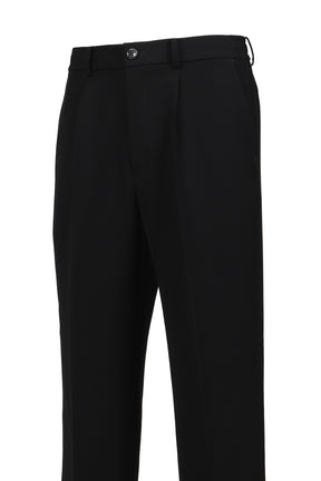 WIDE TAPERED EASY SLACKS / BLK