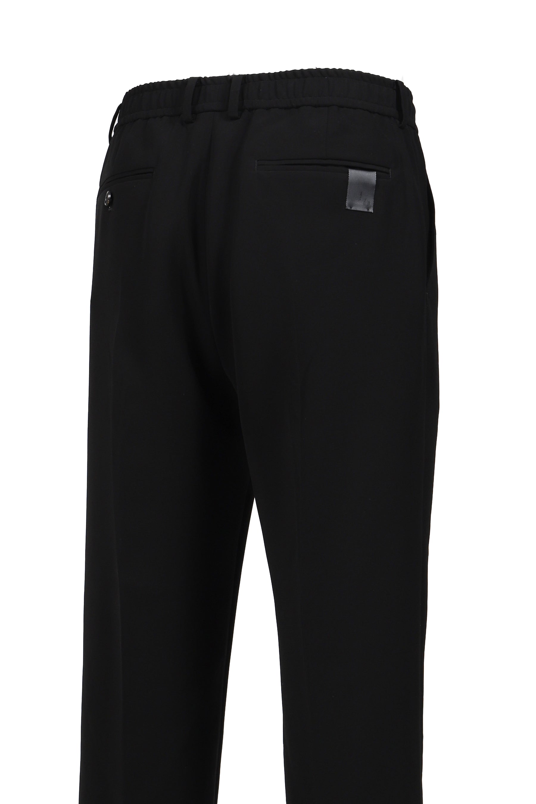WIDE TAPERED EASY SLACKS / BLK