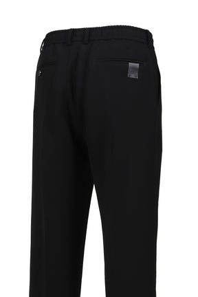 WIDE TAPERED EASY SLACKS / BLK