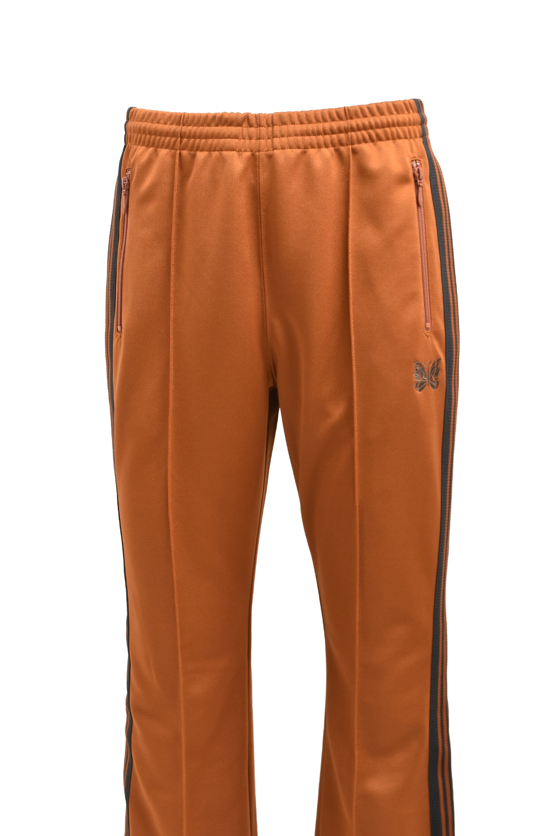 BOOT-CUT TRACK PANT - POLY SMOOTH / RUST