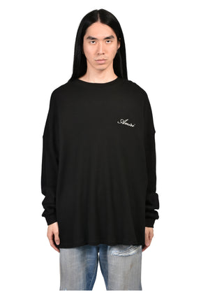 SMOKING WOLF OS WAFFLE CREW / BLK