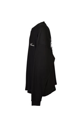 SMOKING WOLF OS WAFFLE CREW / BLK