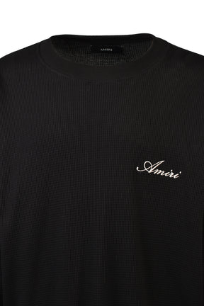 SMOKING WOLF OS WAFFLE CREW / BLK