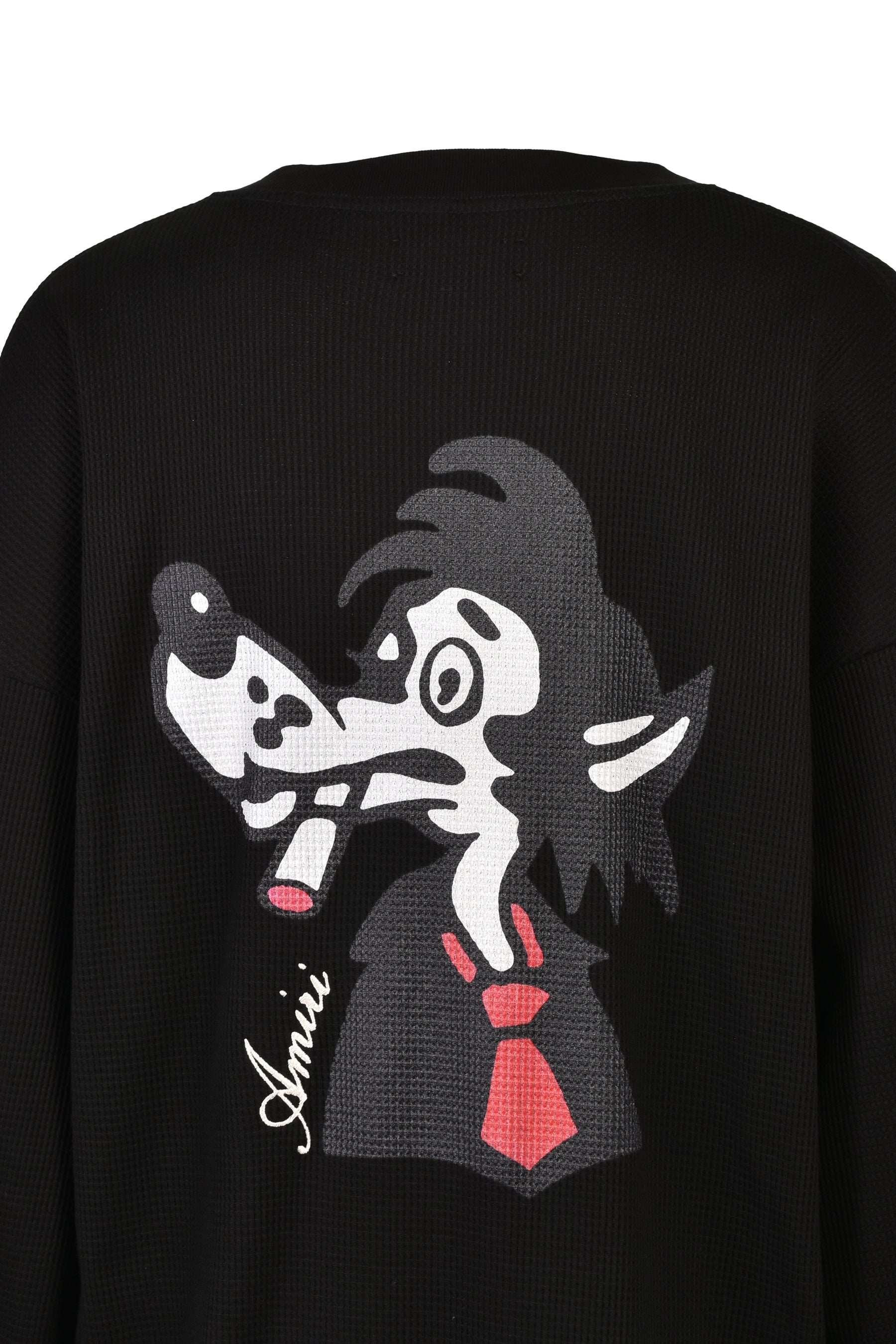 SMOKING WOLF OS WAFFLE CREW / BLK