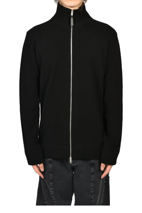 ZIP UP CARDIGAN / BLK