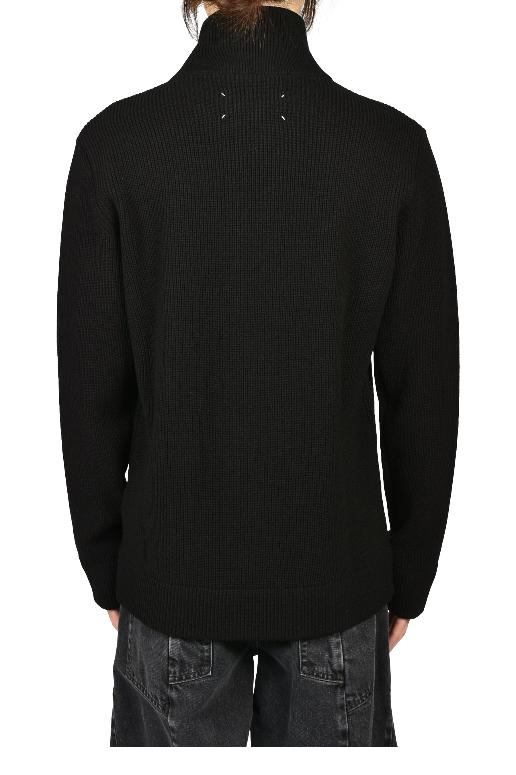 ZIP UP CARDIGAN / BLK