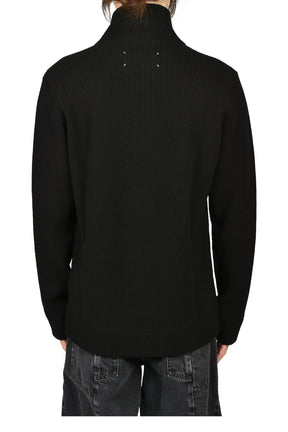 ZIP UP CARDIGAN / BLK