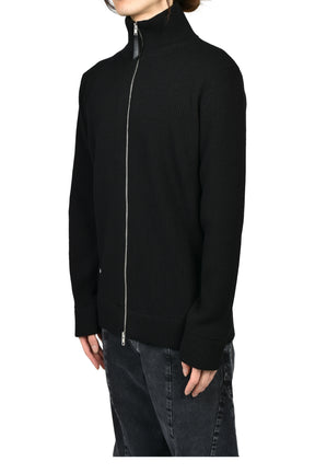 ZIP UP CARDIGAN / BLK