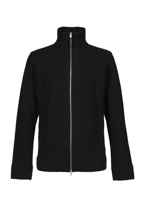 ZIP UP CARDIGAN / BLK