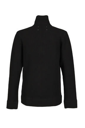 ZIP UP CARDIGAN / BLK