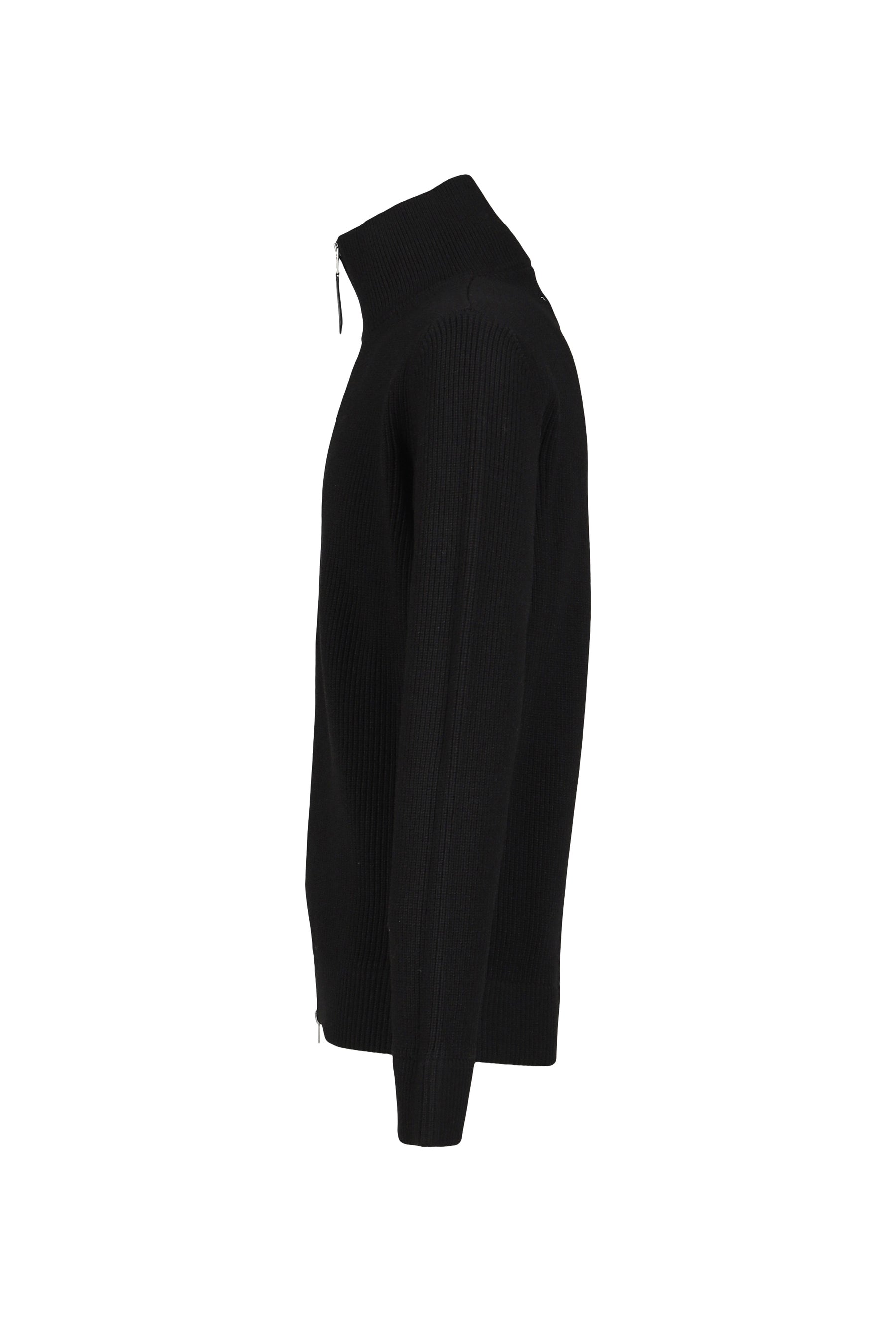 ZIP UP CARDIGAN / BLK