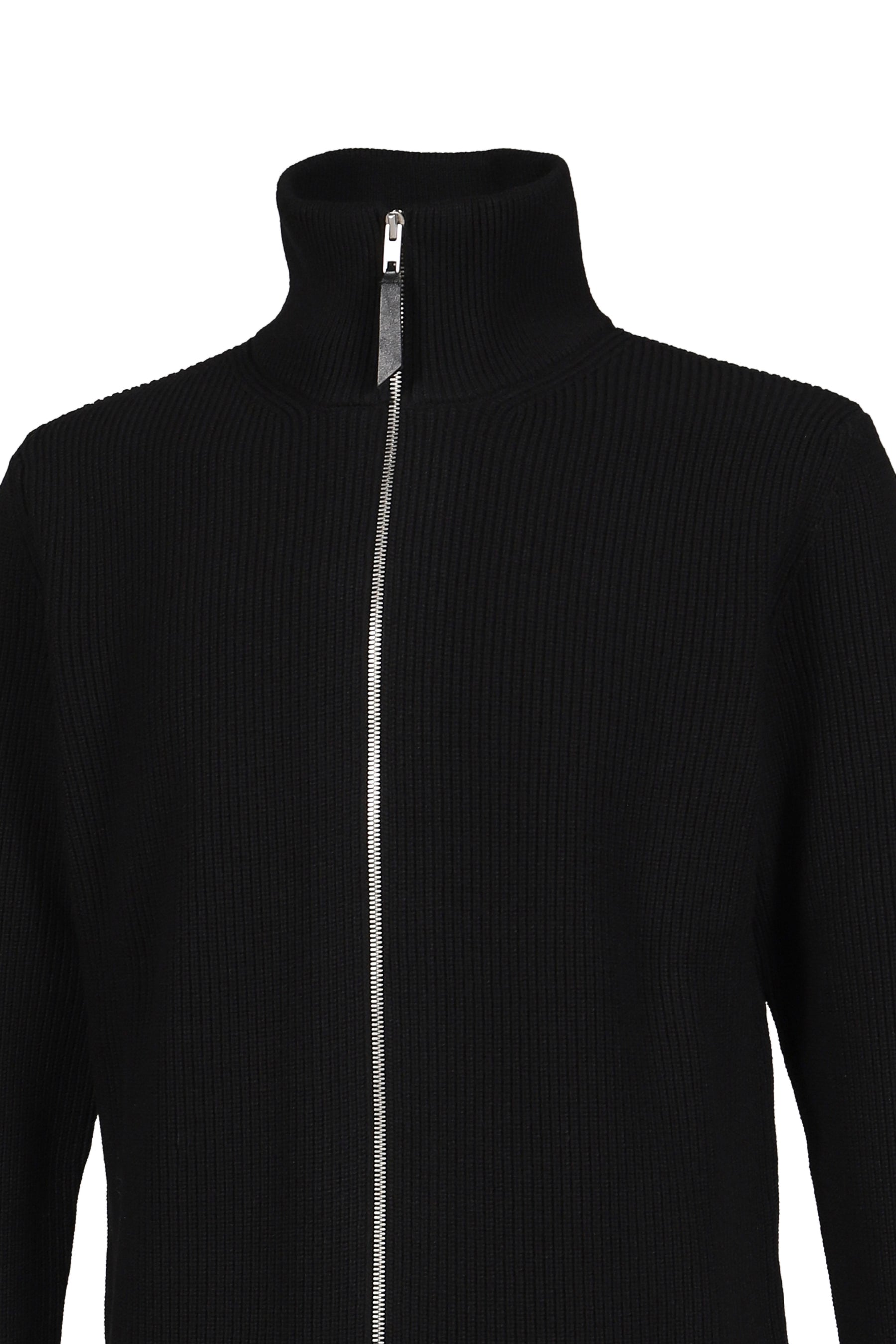 ZIP UP CARDIGAN / BLK