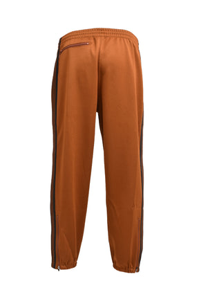ZIPPED TRACK PANT - POLY SMOOTH / RUST