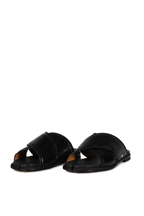 TABI NUMBERS CROSSED SANDAL / BLK