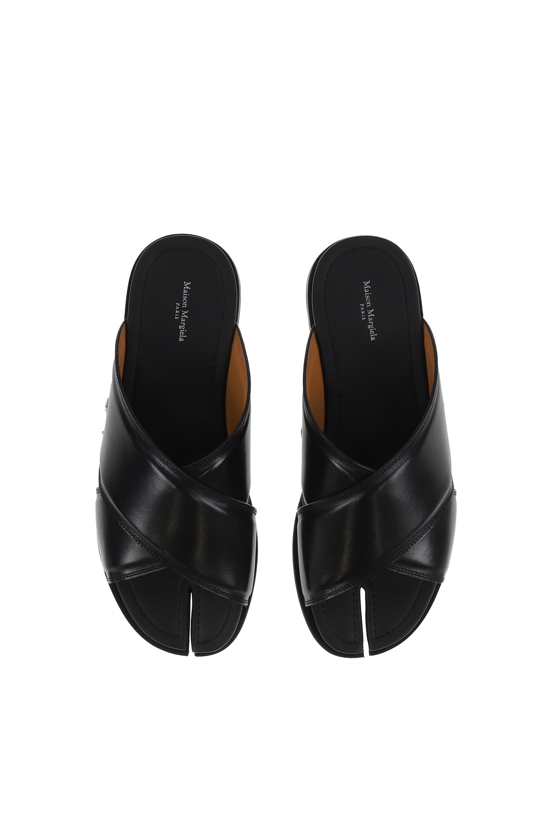 TABI NUMBERS CROSSED SANDAL / BLK