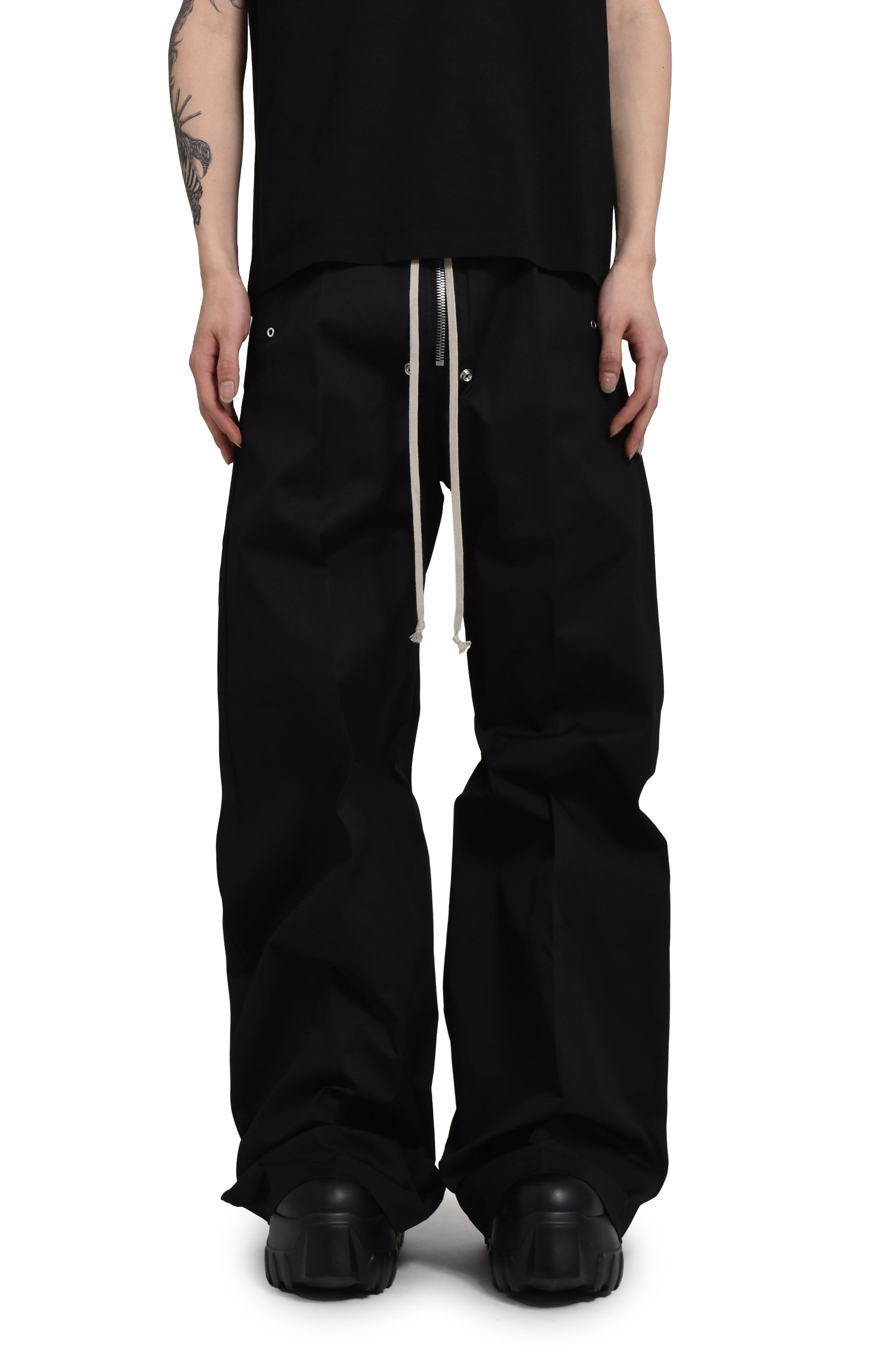 Rick Owens SS25 WIDE BELA PANTS BLK NUBIAN - Main Image