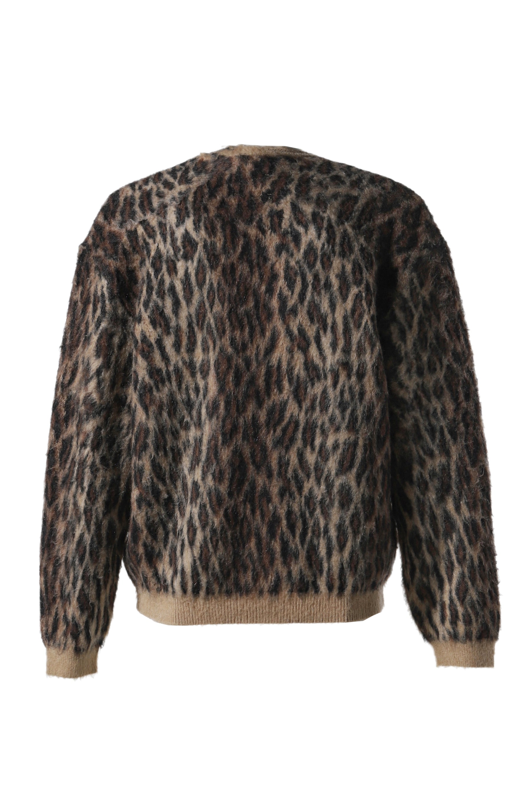 SAINT Mxxxxxx Saint Michael FW24 MOHAIR CARDIGAN LEOPARD NUBIAN