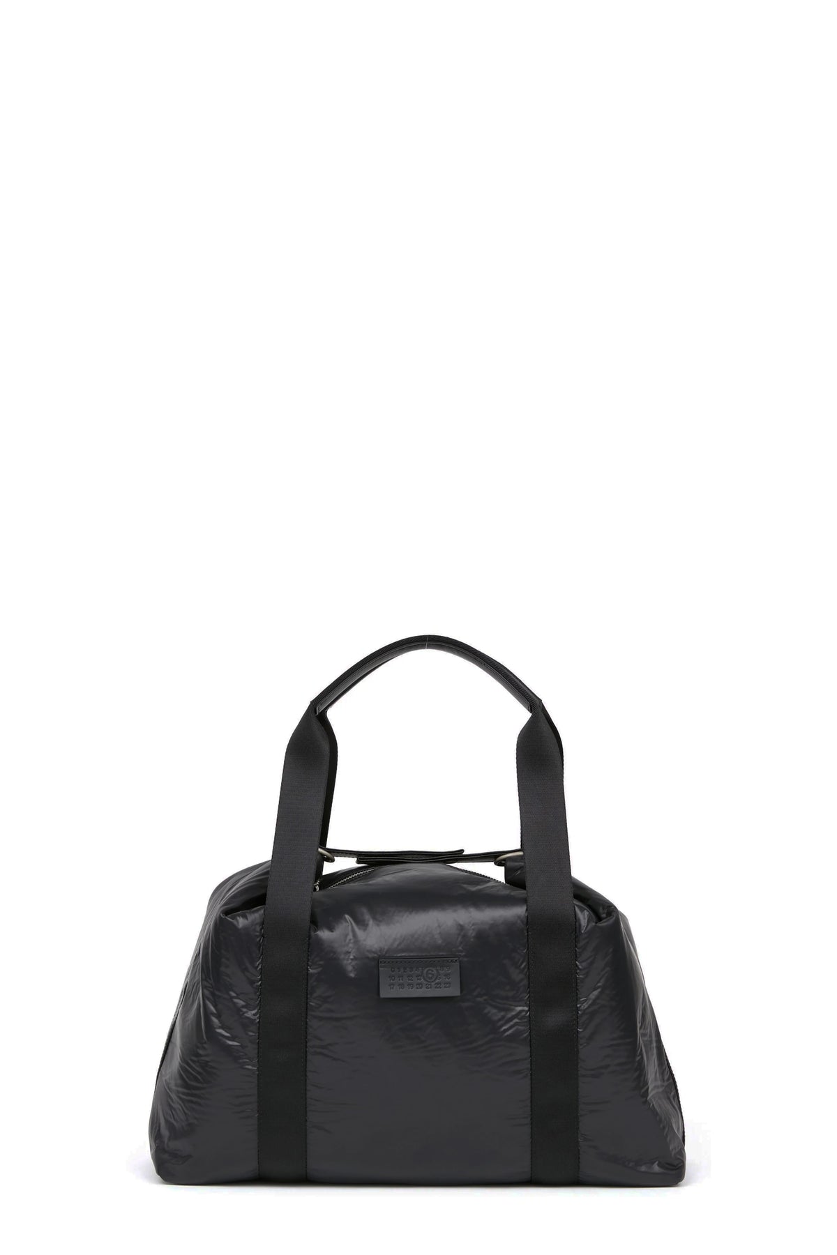 CRUNCHED NYLON WEEKEND BAG / BLK