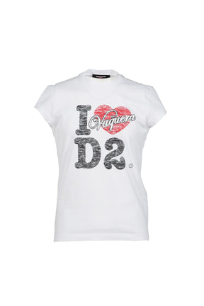 CUPSLEEVES TEE I LOVE / WHT 