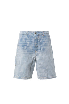 AMIRI JACQUARD SNAP OFF SHORTS / STONE INDIGO