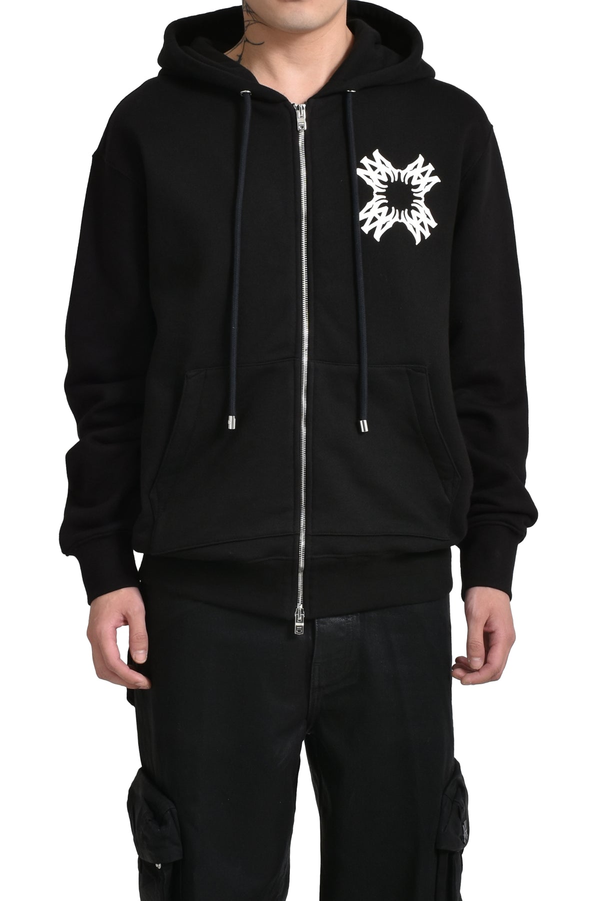 MA QUAD ZIP UP HOODIE / BLK