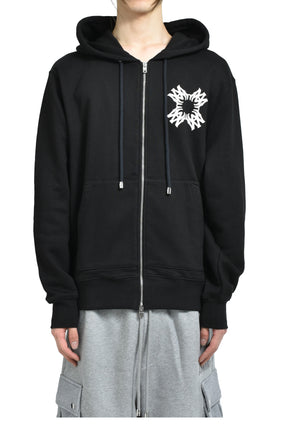 MA QUAD ZIP UP HOODIE / BLK