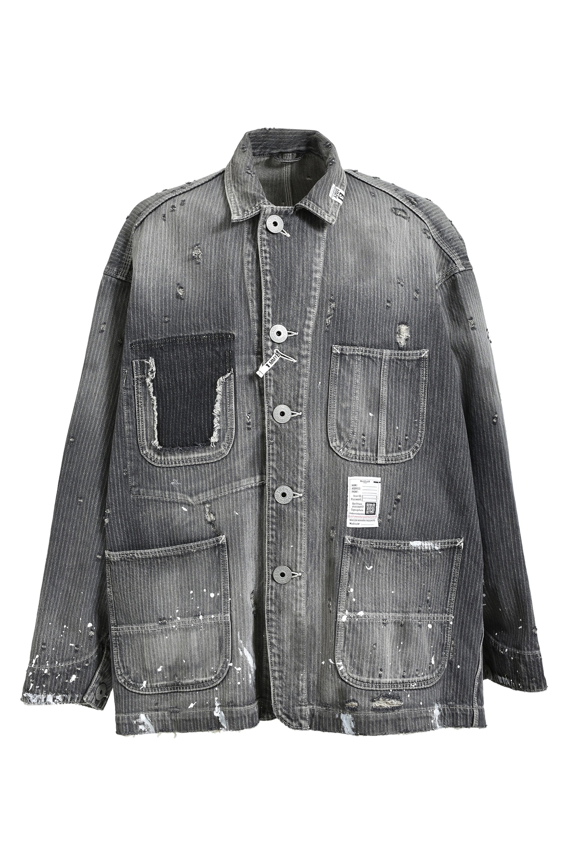 Maison MIHARA YASUHIRO AGED CHORE JACKET / BLK