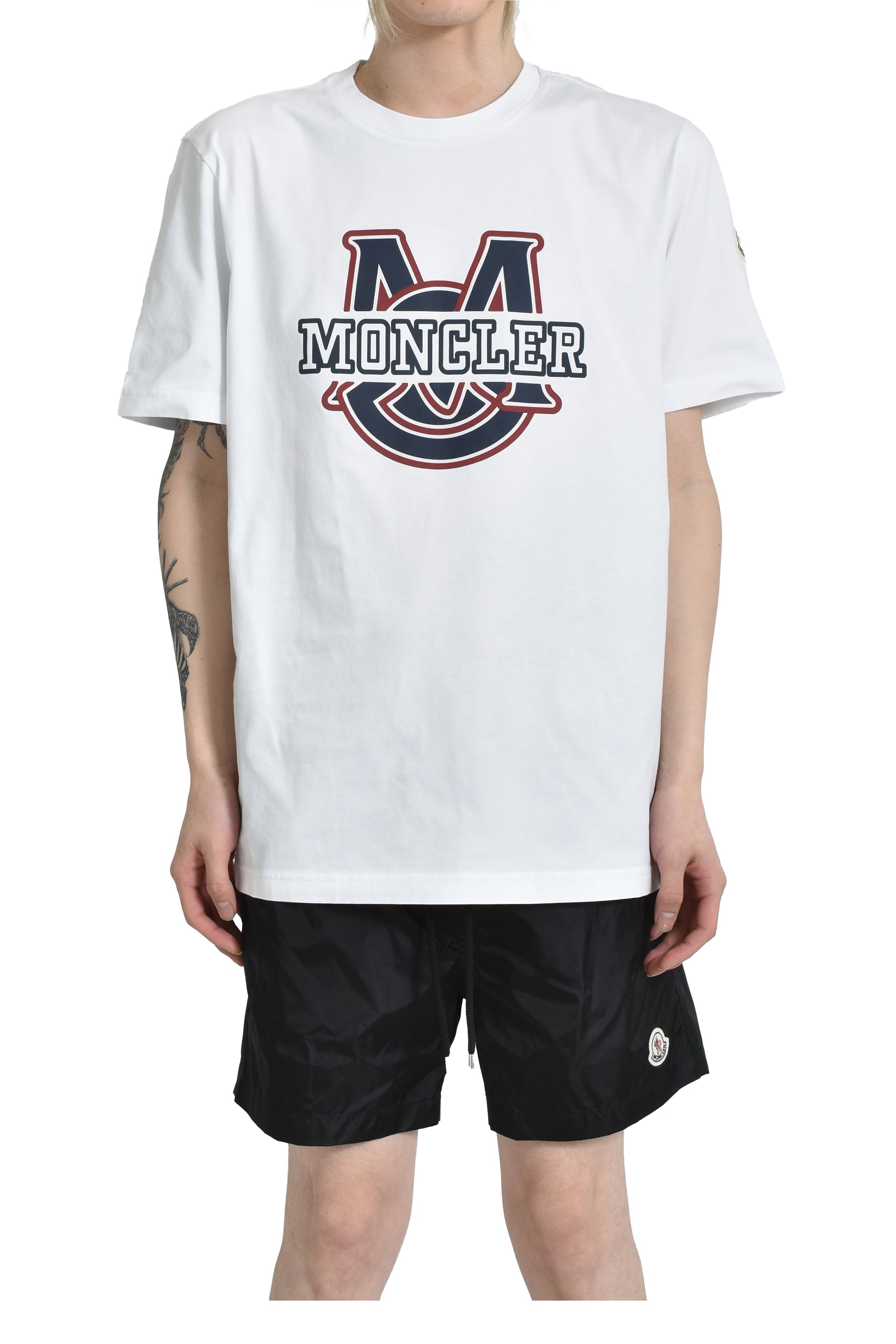 Moncler COLLEGE LOGO SS T-SHIRT / WHT