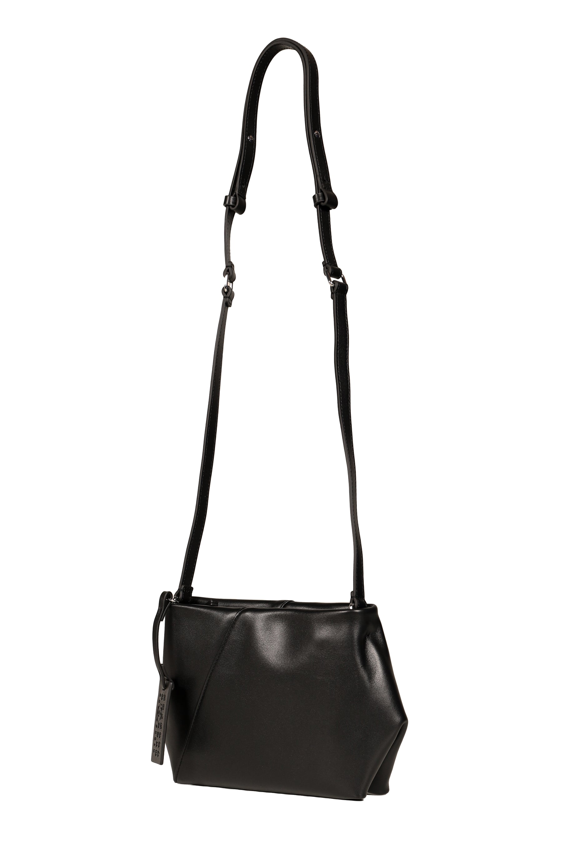 FOLDED J SHOULDER BAG / BLK