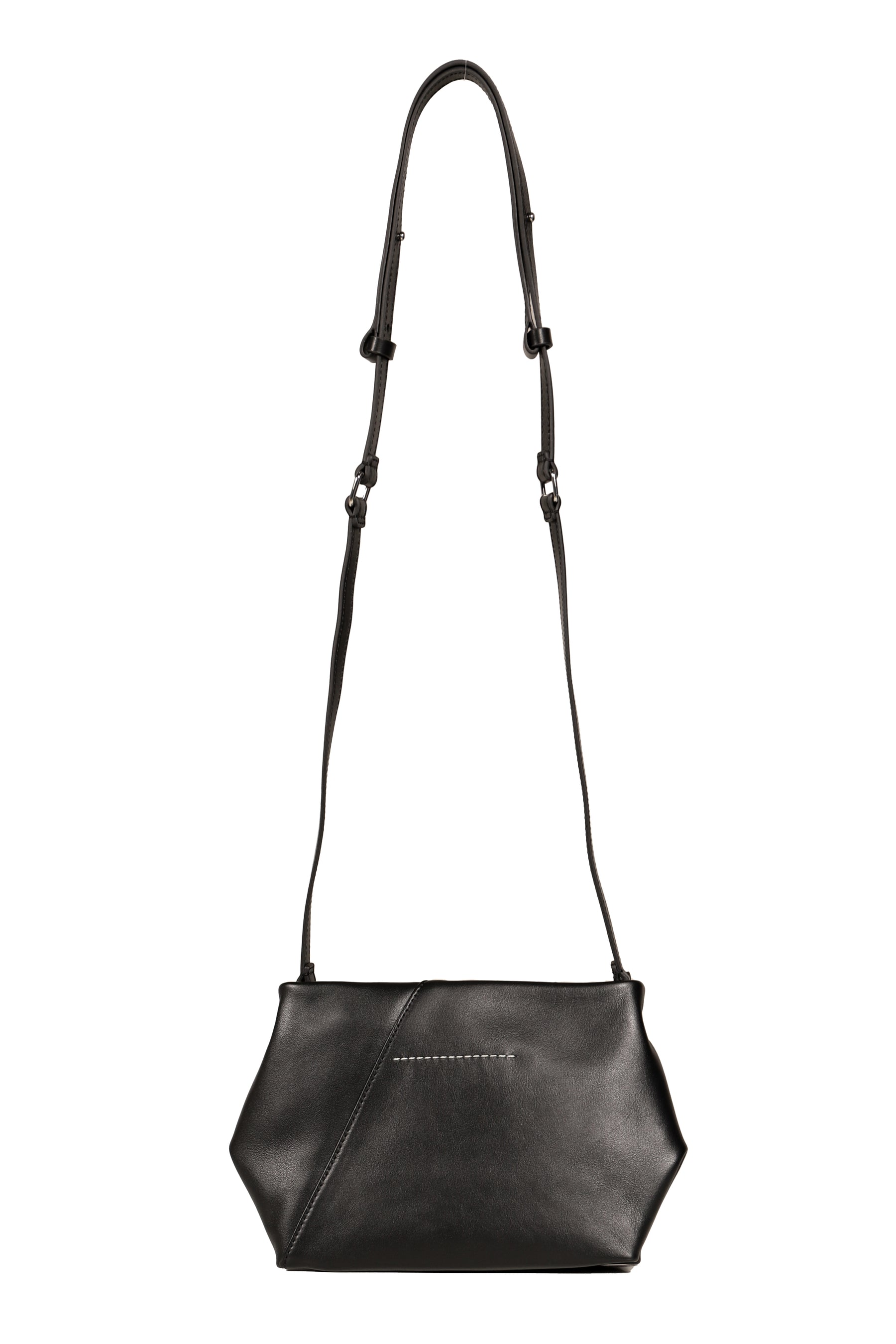FOLDED J SHOULDER BAG / BLK