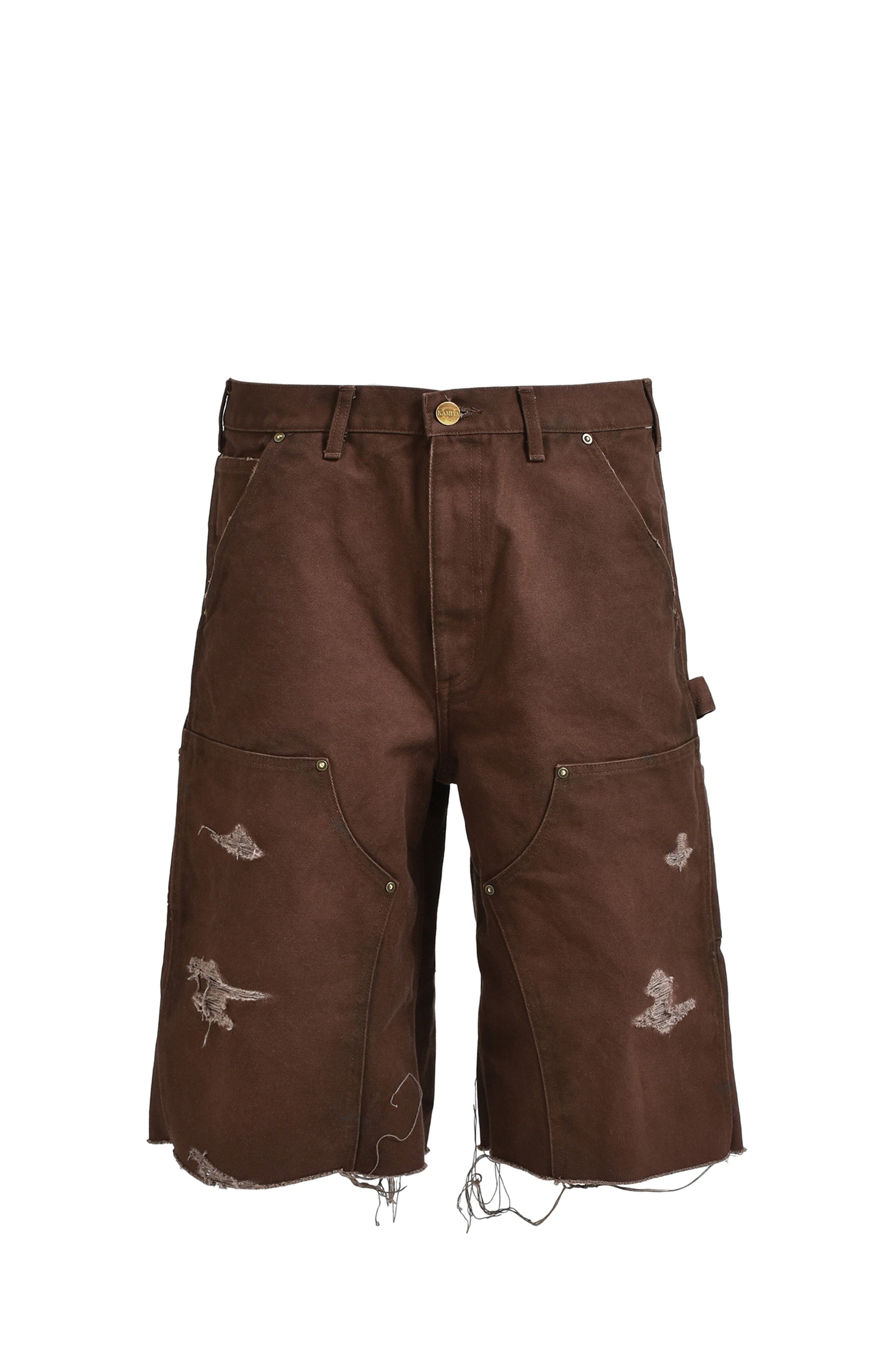 KAMIYA BORO DUCK PAINTER WIDE BERMUDA PANTS / BRW