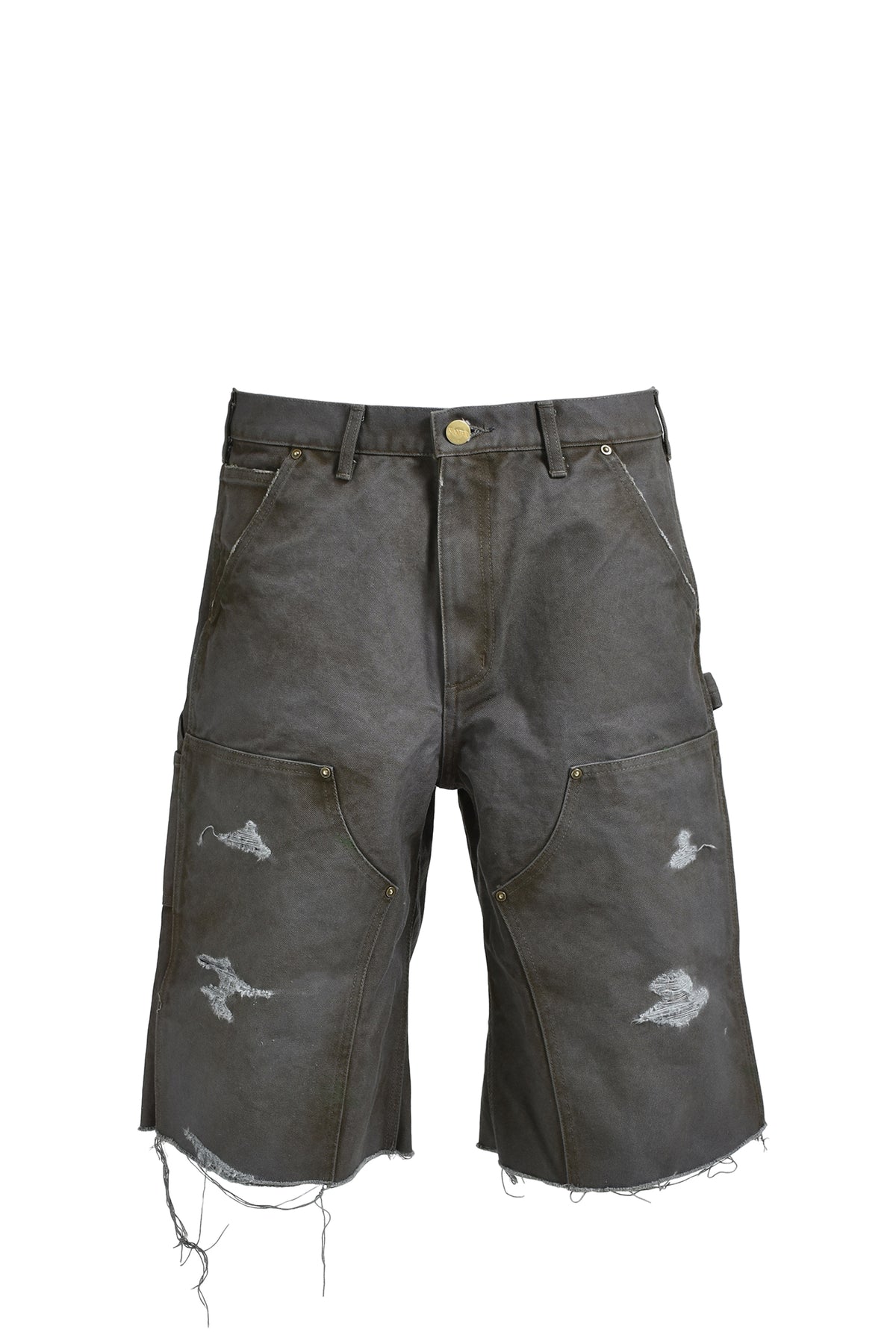 BORO DUCK PAINTER WIDE BERMUDA PANTS / GRY