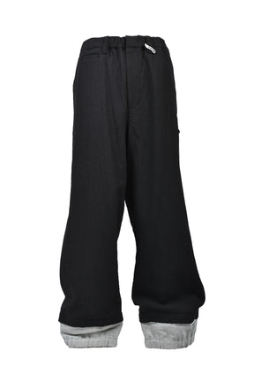 BOTTOM LAYERD TROUSERS / BLK