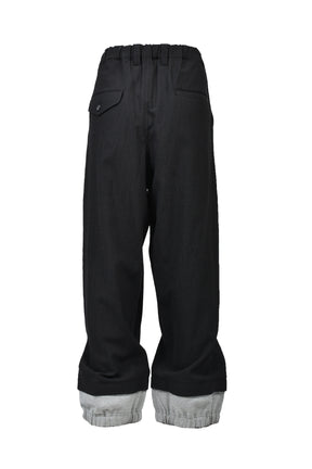 BOTTOM LAYERD TROUSERS / BLK