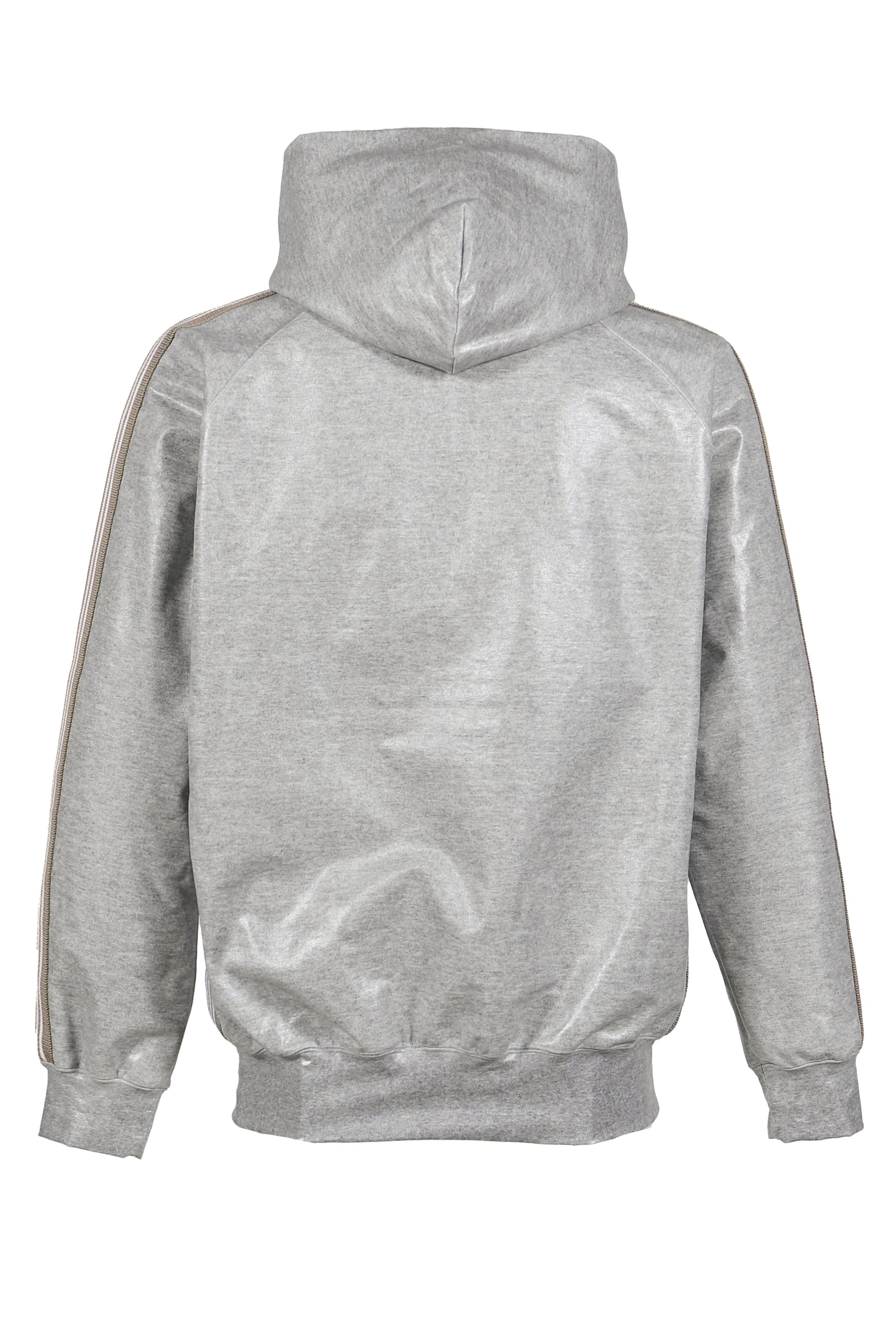 ZIPPED TRACK HOODY - COTTON JERSEY / COATING (EXCLUSIVE) / GRY