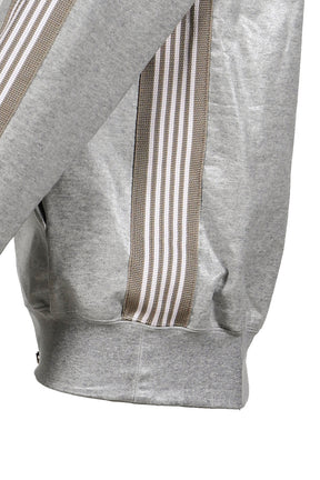 ZIPPED TRACK HOODY - COTTON JERSEY / COATING (EXCLUSIVE) / GRY