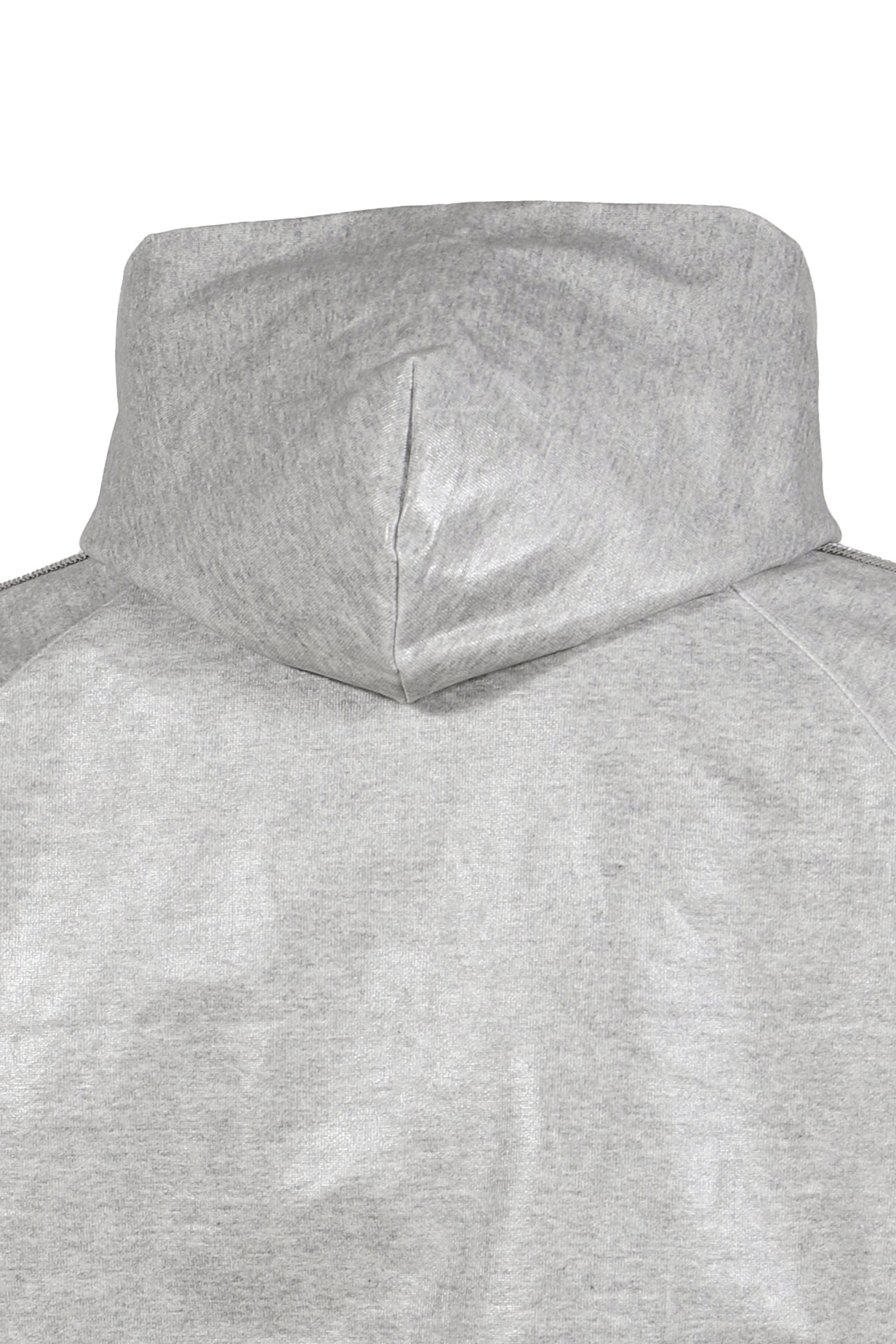 ZIPPED TRACK HOODY - COTTON JERSEY / COATING (EXCLUSIVE) / GRY