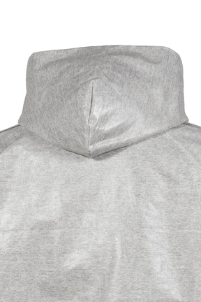 ZIPPED TRACK HOODY - COTTON JERSEY / COATING (EXCLUSIVE) / GRY