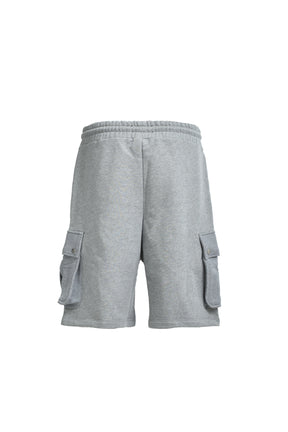 AMIRI STENCIL CARGO SHORT / GRY