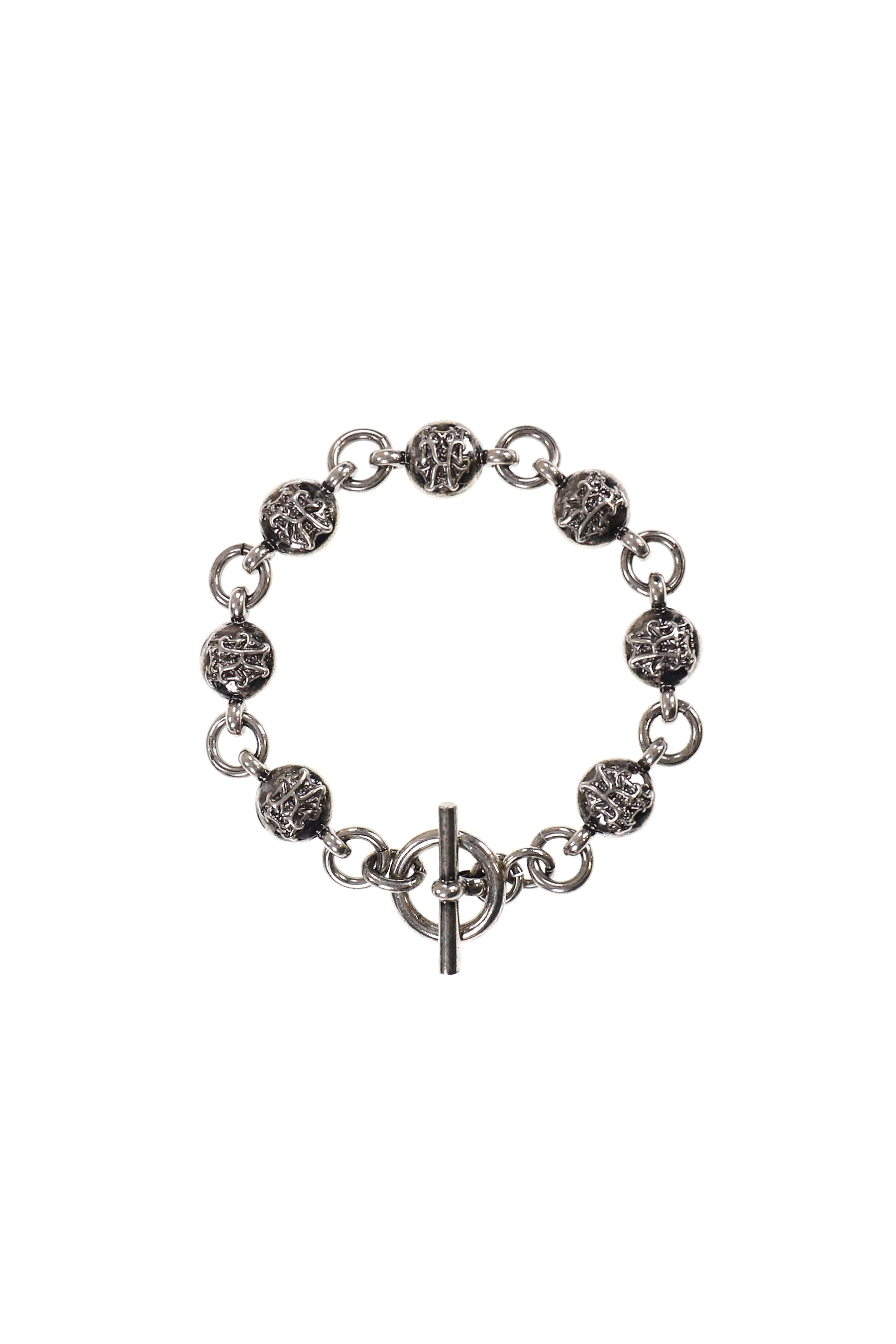 "KMY" BALL CHAIN BRACELET / BLK