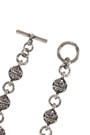 "KMY" BALL CHAIN BRACELET / BLK