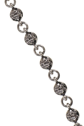 "KMY" BALL CHAIN BRACELET / BLK