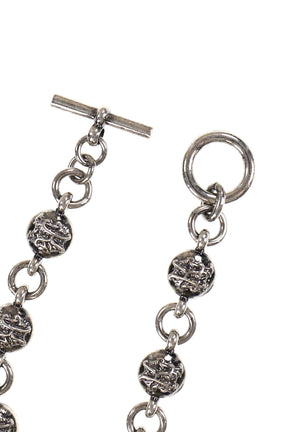 "KMY BALL" CHAIN BRACELET / BLK