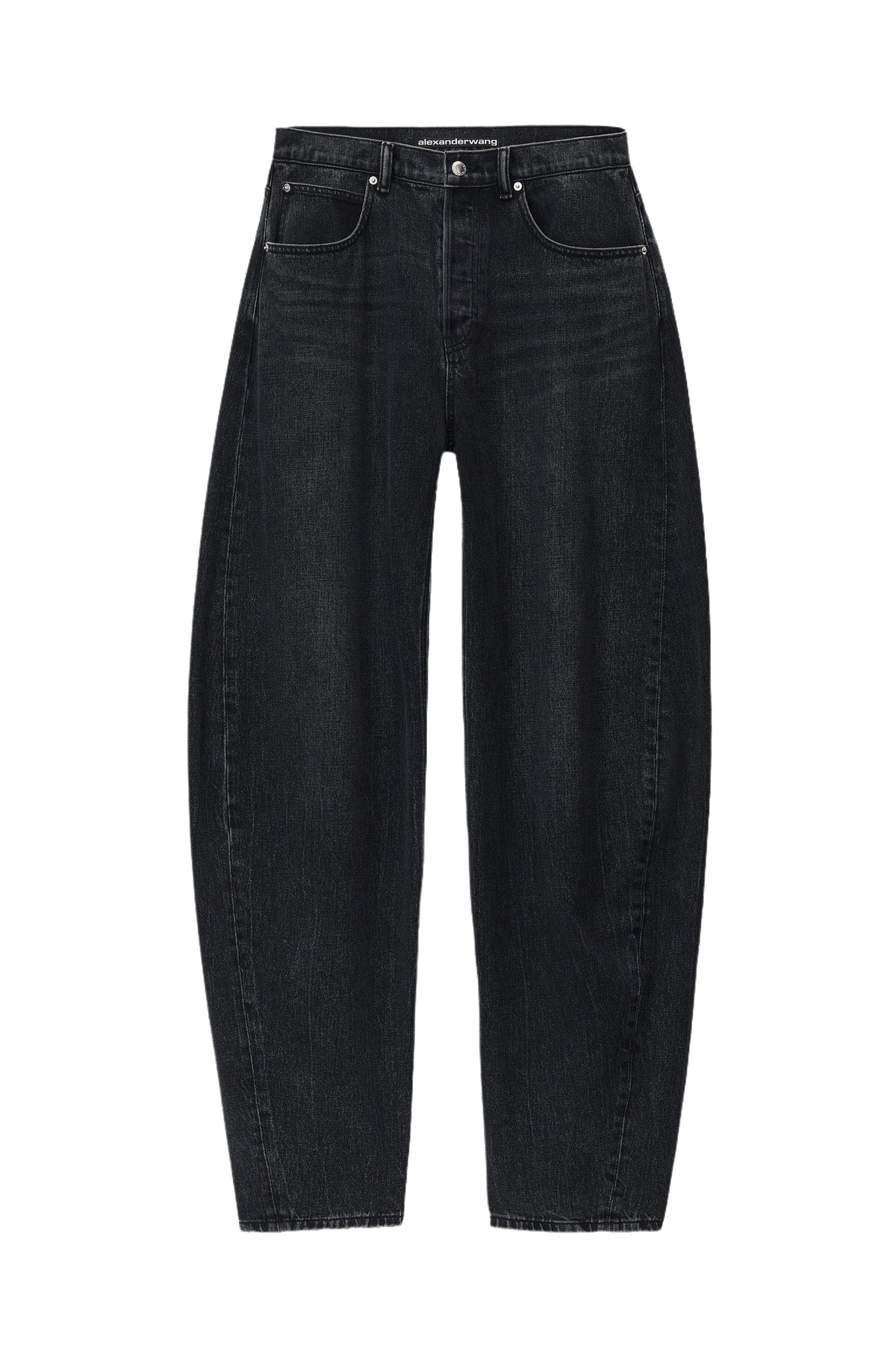 OVERSIZED ROUNDED LOW RISE JEAN / GREY AGED